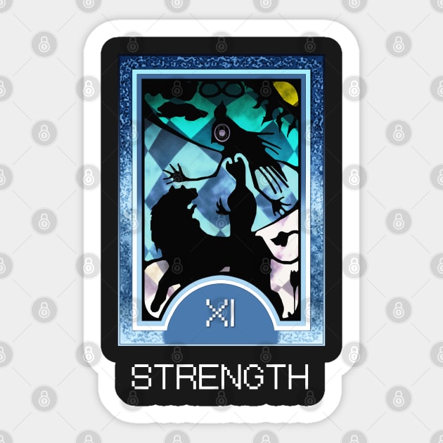 Strength Arcana Tarot Card Sticker by loveandlive